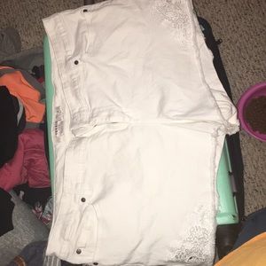Torrid White Denim Shorts